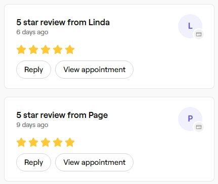 Five Star Reviews from Linda and Page